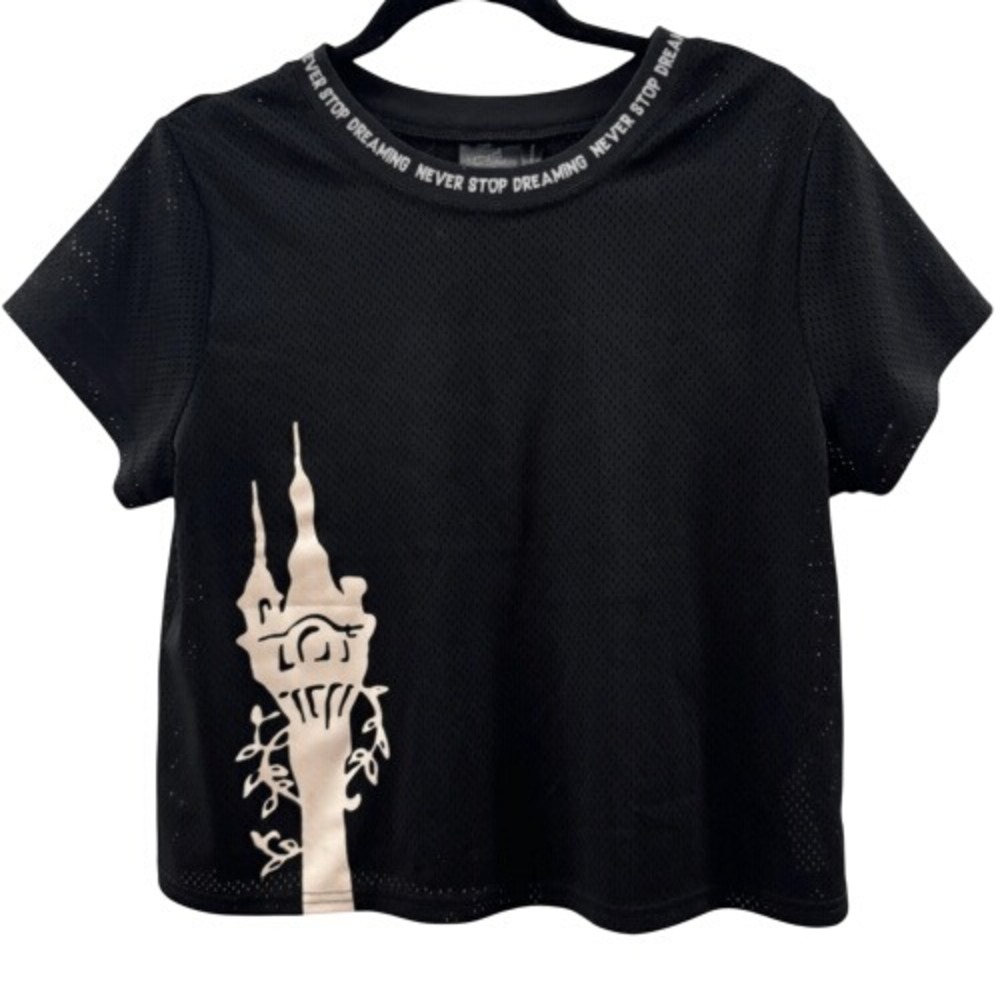 Disney Rapunzel Her Universe Cropped Mesh Women's Shirt Size Medium Tangled
